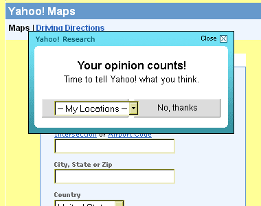 Yahoo Maps bleedthroug problem